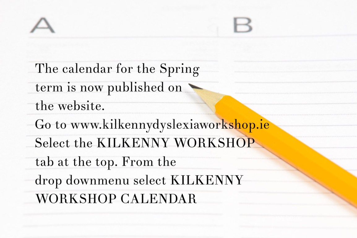 Workshop Calendar – Spring&nbsp;2017