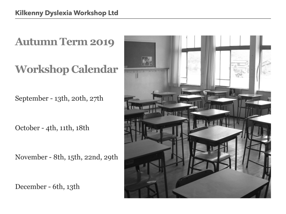 Workshop Calendar – Autumn&nbsp;2019